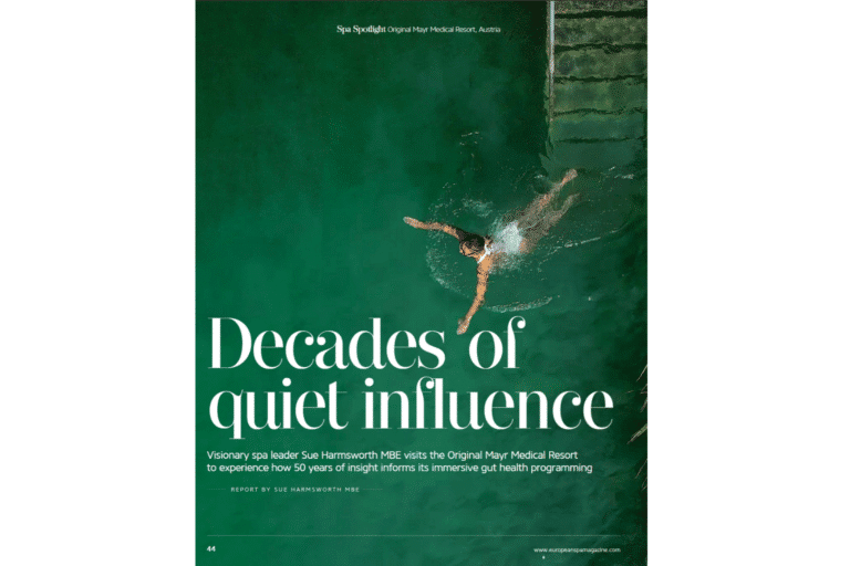 European Spa Magazine featuring the Original Mayr Medical Resort.