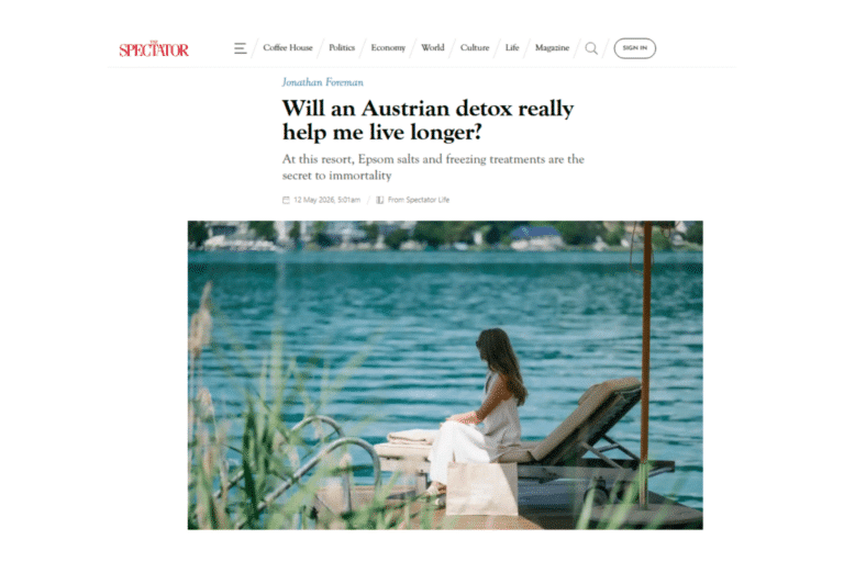 The Spectator article featuring the Original Mayr Medical Resort.
